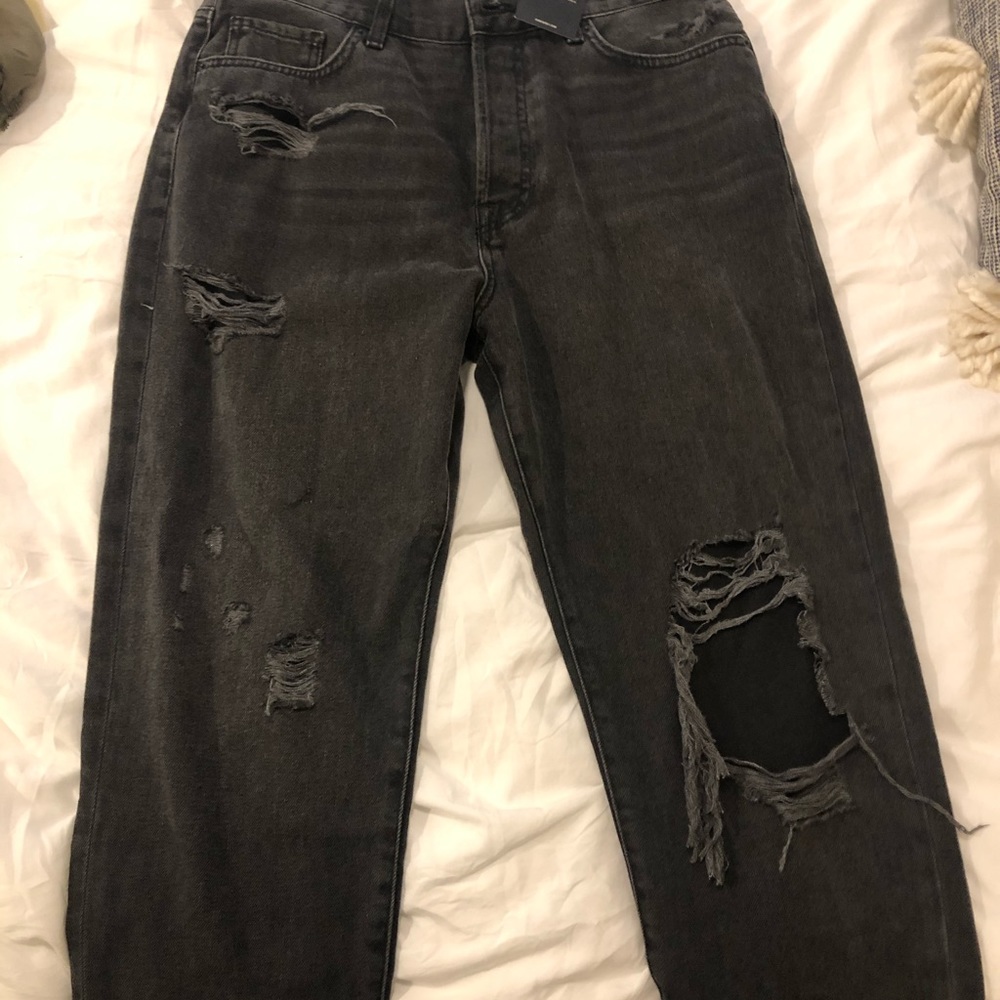Westwood destroy high rise black jeans